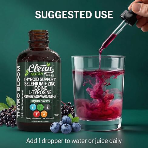 قطرات ملحق السائل التغذية النظيف-2 عبوة-مع الزنك ، L-tyrosine و Ashwagandha in Kuwait