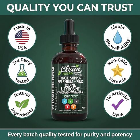 قطرات ملحق السائل التغذية النظيف-2 عبوة-مع الزنك ، L-tyrosine و Ashwagandha in Kuwait