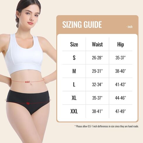 Carer Period Underwear for Women Heavy Flow Womens Leak Proof Menstrual Underwear 50-100ml Absorbent Period Panties Reusable Washable Incontinence Briefs, 2pk-M (Black/Beige) in Saudi Arabia