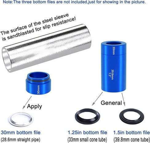 Bike Fork Crown Race Setting Tool, 3PCS Bicycle Fork Nut Setting Installer, Aluminum Alloy Bicycle Repairing Front Fork Setter Kit for 28.6mm Outside Diameter Front Fork in Kuwait