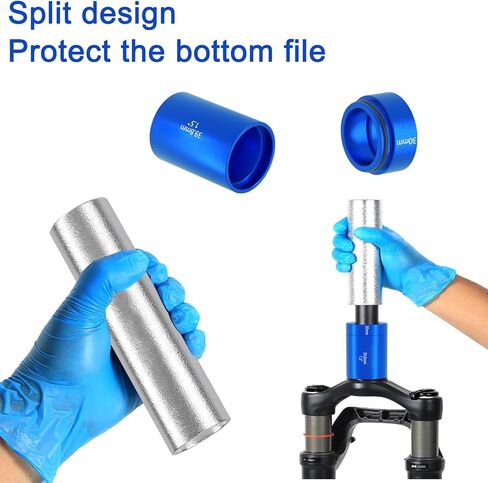 Bike Fork Crown Race Setting Tool, 3PCS Bicycle Fork Nut Setting Installer, Aluminum Alloy Bicycle Repairing Front Fork Setter Kit for 28.6mm Outside Diameter Front Fork in Kuwait