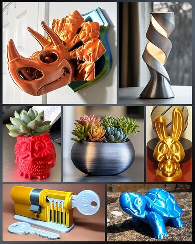 SUNLU خيوط PLA الحريرية 4 كجم، سطح حريري أملس، خيوط حريرية ثلاثية الأبعاد 1.75 مم، دقة الأبعاد +/- 0.02 مم، بكرة 1 كجم (2.2 رطل)، إجمالي 4 كجم، فضي + وردي + أرجواني + برتقالي in Kuwait