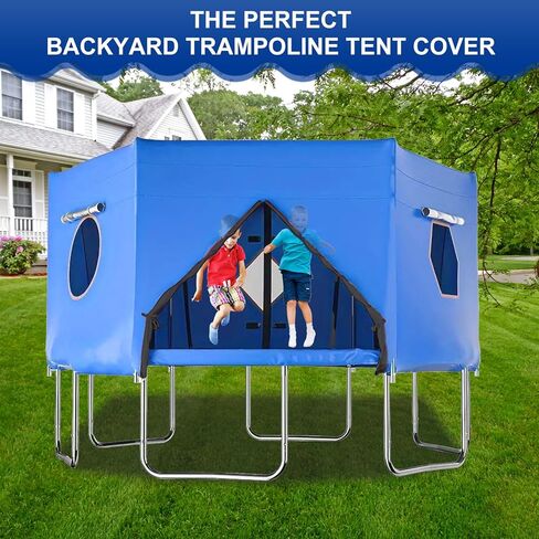 غطاء خيمة ترامبولين بطول 14 قدمًا (خيمة فقط)، غطاء ظل ترامبولين أكسفورد مقاوم للماء لترامبولين مستدير ذو 6 أقطاب مستقيمة مع حماية من الأشعة فوق البنفسجية، ونوافذ شبكية وباب بسحاب in Kuwait
