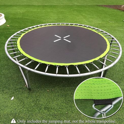 حصيرة استبدال الترامبولين، القطر: 105.5 بوصة، تناسب إطارًا بطول 10 أقدام، مع حلقات على شكل حرف V مقاس 54/56/60/64 للاختيار وأداة زنبركية، تناسب زنبركات مقاس 5.3 بوصة - 5.7 بوصة، مقاومة للأشعة فوق البنفسجية in Kuwait