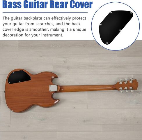 Guitar Control Cavity Cover Plate Bass Back Plastic Pickguard Parts Wiring Backplate Accessories 5 Holes for Bass Guitar in Saudi Arabia