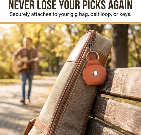 4 Pcs Guitar Pick Holder Keychain Guitar Pick Storage Case Bag for Guitars Players Musicians Black Brown in Saudi Arabia