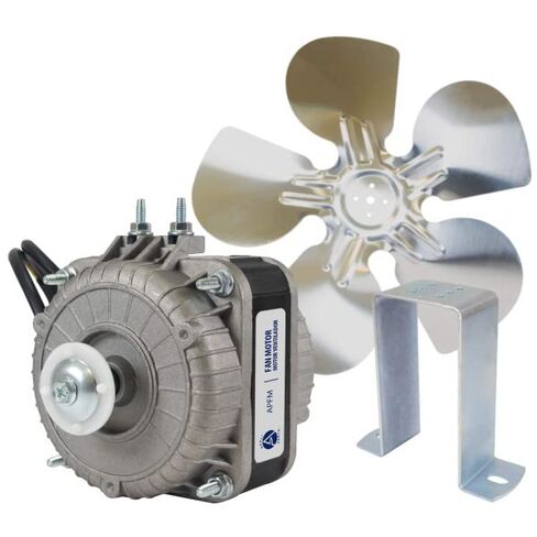 Appli Parts APFM-161E 16W Condenser and Evaporator Fan Motor 115V 60Hz 0.95A, Includes 10in Aluminum Fan Blade and Mounting Base, Universal in Saudi Arabia