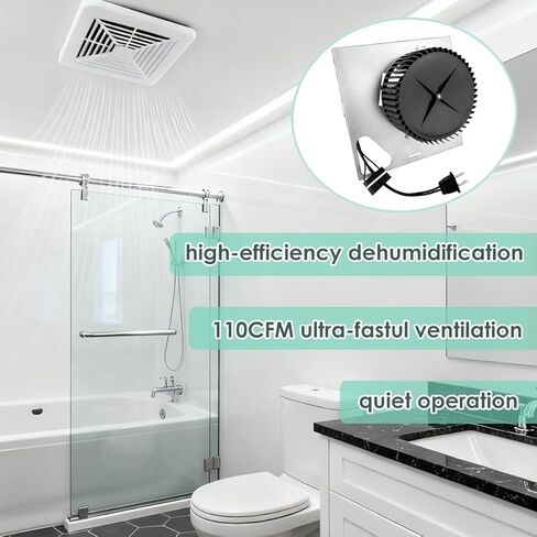 يناسب مراوح عادم Broan: 676-D/2676F-A,680-A, 683-C, 684NT-A | 110 قدم مكعب في الدقيقة / 4.0 أبناء | مبيت مقاس 8 × 8-1/4 بوصة، متوافق مع Broan 684-D/2684F-A (80CFM) in Saudi Arabia