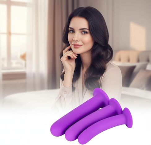 3 Pcs Pelvic Floor Muscle Dilator Trainer Set Silicone Soft with Storage Bag in Saudi Arabia