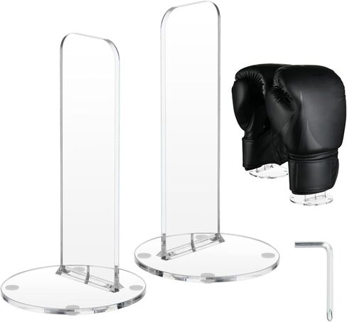 Cosmos 1 Pair Boxing Glove Holder Rack Boxing Gloves Display Stand Sports Gloves Vertical Display Rack Desk Stand, Acrylic Stand & Withstand Design in Saudi Arabia