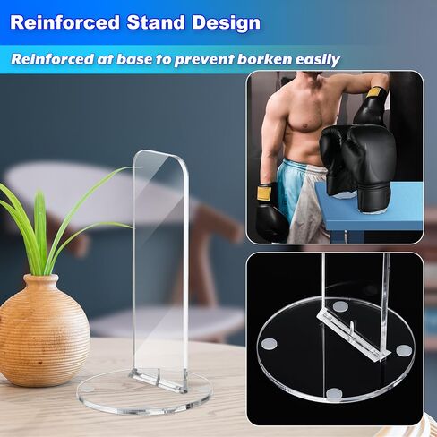 Cosmos 1 Pair Boxing Glove Holder Rack Boxing Gloves Display Stand Sports Gloves Vertical Display Rack Desk Stand, Acrylic Stand & Withstand Design in Saudi Arabia
