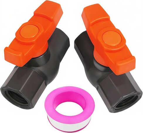 1/2 inch PVC Ball Valves(2-Pack),1/2" Double Female NPT Threaded PVC Shut Off Valve, PVC Valve 1/2 inch for Water Project, Swiming Pool, Sewage Pump, Irrigation System in Saudi Arabia