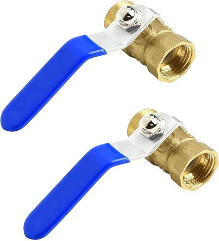 1/2 inch Forged Brass Ball Valve with Male x Female NPT Thread Full Port Connection, 2Pack Heavy Duty 1/2'' M to F NPT Threaded Metal Shut Off Control Valves Connector, for Water, Oil, and Gas in Saudi Arabia