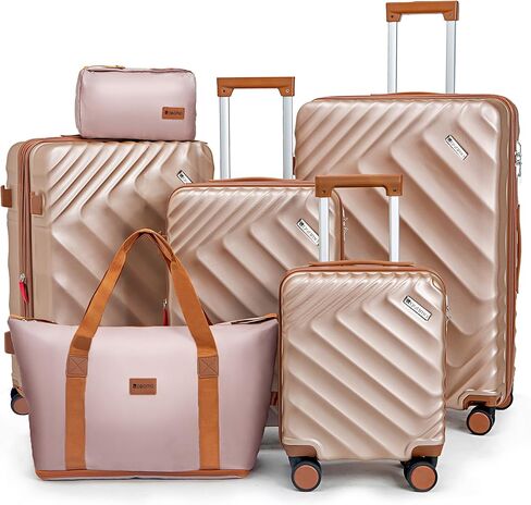 مجموعة حقائب أمتعة مكونة من 3 قطع مقاس 22 × 14 × 9 معتمدة من شركة الطيران، حقائب سفر صلبة ABS مع عجلات دوارة، قفل TSA، مجموعة سفر متينة مقاومة للماء باللون الأسود in Kuwait