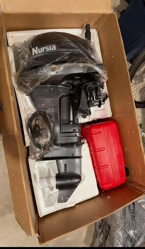 Nursia 20HP Four-Stroke Outboard Motor, Marine Boat Engine, huangjie motor，Navy Blue in Saudi Arabia