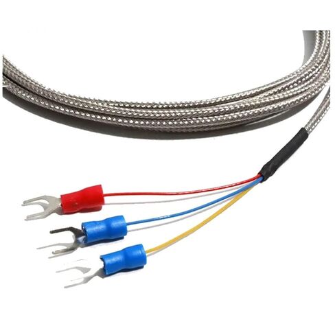 PT100 4 Roller Wheels Thermocouple Probe Handle Shape Sliding Temperature Sensor 175MM 1.3M Wire 3 U Connector 1Pcs in Saudi Arabia