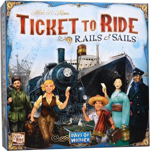 Ticket to Ride Rails & Sails Board Game - Train Route-Building Strategy Game, Fun Family Game for Kids & Adults, Ages 10+, 2-5 Players, 90-120 Minute Playtime, Made by Days of Wonder in Kuwait