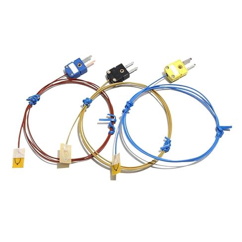 K/T/J Type Surface-Mounted Patch Temp Sensor Thermocouple Equipped with Dedicated Temperature Measuring Lead Wire 0.5M-5M 1Pcs(J Type 2M) in Kuwait