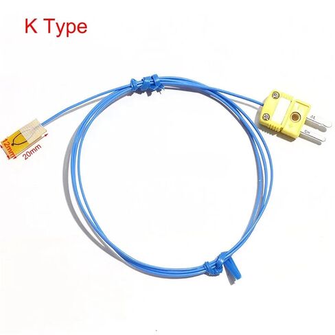 K/T/J Type Surface-Mounted Patch Temp Sensor Thermocouple Equipped with Dedicated Temperature Measuring Lead Wire 0.5M-5M 1Pcs(J Type 2M) in Saudi Arabia