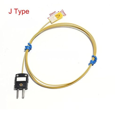 K/T/J Type Surface-Mounted Patch Temp Sensor Thermocouple Equipped with Dedicated Temperature Measuring Lead Wire 0.5M-5M 1Pcs(J Type 2M) in Saudi Arabia