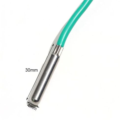 K Type Temperature Sensor Thermocouple 0~260°C Degree 4x30mm 316 Metal Probe Size 1Pcs(Length 2m) in Saudi Arabia