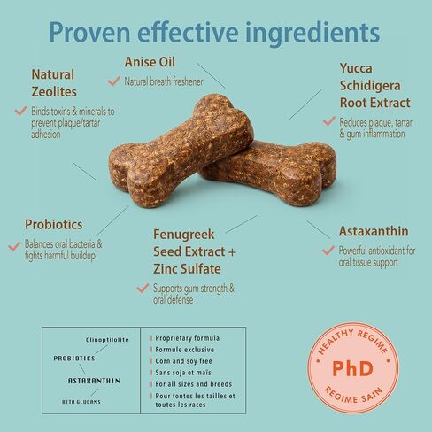 Pro Oral Health Soft Chew Dental Supplements for Dogs – Plaque & Tartar Control, Fresh Breath Support, Natural Dental Wellness Formula with Zeolites & Astaxanthin – 80 Count in Saudi Arabia