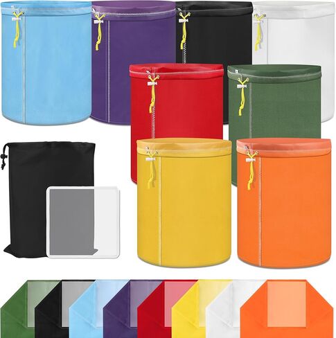 8PCS 5 Gallon Filter Bags, Windspeed Oxford Cloth All-Mesh Filter Bags for 5 Gallon Bucket with Filter Screen and Storage Pouch(25 to 220-Micron) in Saudi Arabia