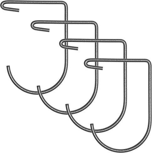 خطافات رف علوية للتعليق من رف السقف وسطح رفوف الحائط، خطافات دراجة شديدة التحمل - رمادي (مجموعة من 4) in Kuwait