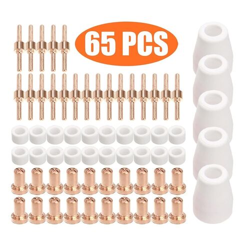 65pcs Welding Accessories PT31 CUT30-50 Plasma Cutter Consumables Nozzle in Saudi Arabia