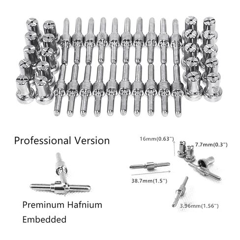 40pcs Plasma Cutting Torch Consumable Extended Long Cutter Kit 40A PT31 Tip Electrode Nozzle Welding Nozzle in Saudi Arabia