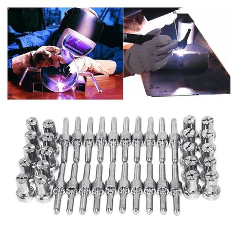 40pcs Plasma Cutting Torch Consumable Extended Long Cutter Kit 40A PT31 Tip Electrode Nozzle Welding Nozzle in Saudi Arabia
