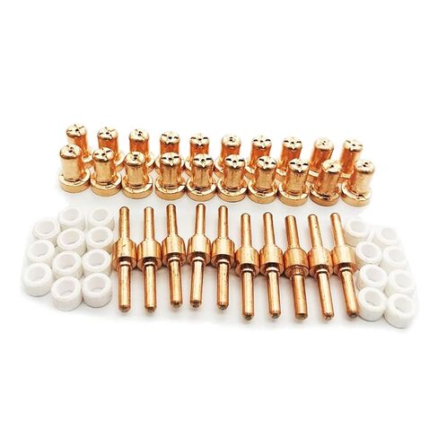 60Pcs/Set Ceramic + Metal Air Plasma Cutting Cutter Consumables Extended TIP Nozzles Electrode for PT31 LG40 Torch CUT-50D Welding Nozzle in Saudi Arabia