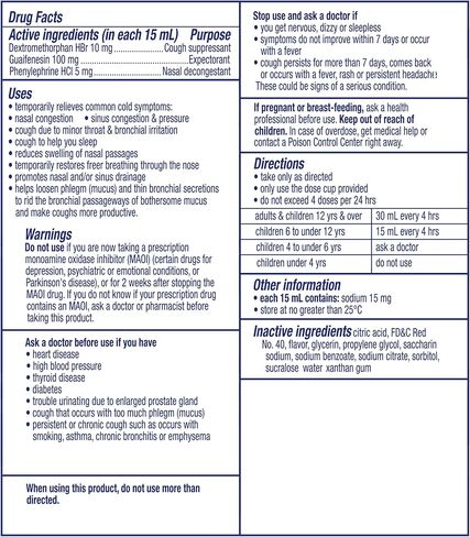 Vicks Kids DayQuil Berry Cold & Cough Medicine Co-Pack, Daytime Relief of Multiple Symptoms, Great-Tasting Berry Flavor, Free of Alcohol & Acetaminophen, For Ages 6+, 2x8oz in Saudi Arabia