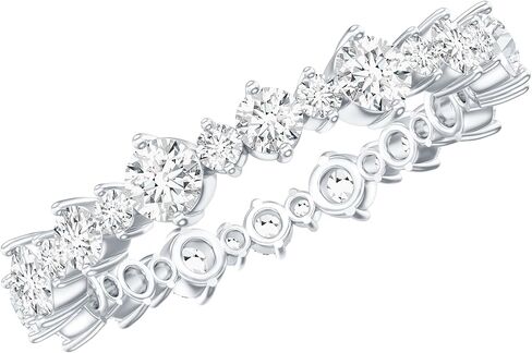 خاتم الأبدية المعتمدة من Moissanite للنساء ، D-VS1 جودة ، خاتم الذكرى السنوية (جاهزة للهدية) in Saudi Arabia