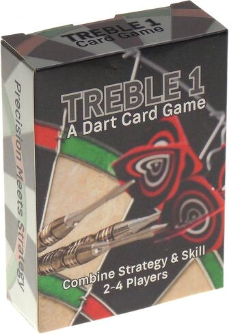 بطاقات Hickoryville Treble 1 - نظام تدريب رمي السهام الاستراتيجي، مجموعة مكونة من 65 بطاقة مع بطاقات جامحة، 2-4 لاعبين أو تدريب فردي، بناء مهارات رمي ​​السهام والمنافسة للبالغين in Kuwait