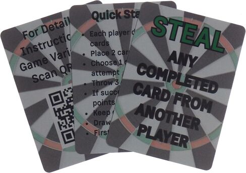 بطاقات Hickoryville Treble 1 - نظام تدريب رمي السهام الاستراتيجي، مجموعة مكونة من 65 بطاقة مع بطاقات جامحة، 2-4 لاعبين أو تدريب فردي، بناء مهارات رمي ​​السهام والمنافسة للبالغين in Kuwait