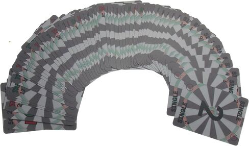 بطاقات Hickoryville Treble 1 - نظام تدريب رمي السهام الاستراتيجي، مجموعة مكونة من 65 بطاقة مع بطاقات جامحة، 2-4 لاعبين أو تدريب فردي، بناء مهارات رمي ​​السهام والمنافسة للبالغين in Kuwait