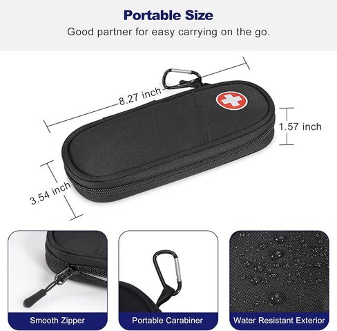 MEDMAX Insulin Pen Cooler Travel Case with 2 Reusable TSA Approved Ice Packs - Portable Insulated Diabetic Medication Organizer Carrying Cooling Bag for Insulin Pen and Other Diabetic Supplies in Saudi Arabia