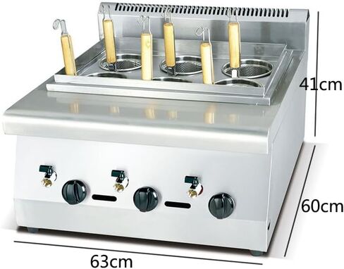 Pasta Cooker, Commercial Stainless Steel Pasta Maker, Adjustable Temperature, LPG/NG, for Home Kitchen Restaurant in Saudi Arabia
