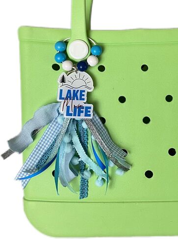 Football Mom Tassel Charm for Bogg Bag Accessories For Women,Football Accessories Charm For Backpack Handbag Tote Rubber Beach Bag,Football Accessories For Girls Teen Boys in Saudi Arabia