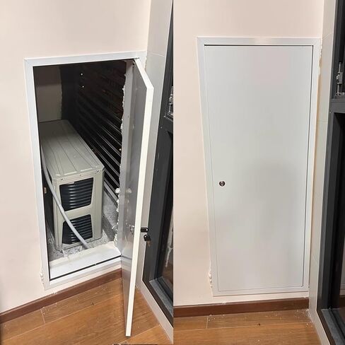 Lockable White Access Panel - Secure Wall Inspection Door Hatch 400x400 to 800x800mm, Keyed Access for Easy Maintenance & Inspections (70x110cm) in Kuwait