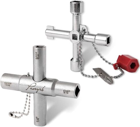 قطعتان من مفتاح المياه، مفتاح سيلكوك ممتاز 4 اتجاهات، أداة إيقاف تشغيل مفتاح المياه متعددة الوظائف، مفتاح عداد مياه مدمج لمريلة الخرطوم والصمام والصنبور والحنفية in Kuwait