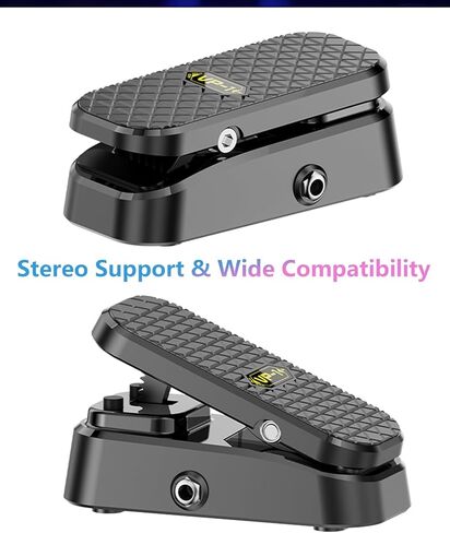 Expression/Volume Guitar Effect Pedal VP-01, Universal Expression Pedal 2 in 1 for Keyboards, MIDI Keyboards/Controllers and Supported Guitar Effects Pedals VP0200 (Black) in Saudi Arabia