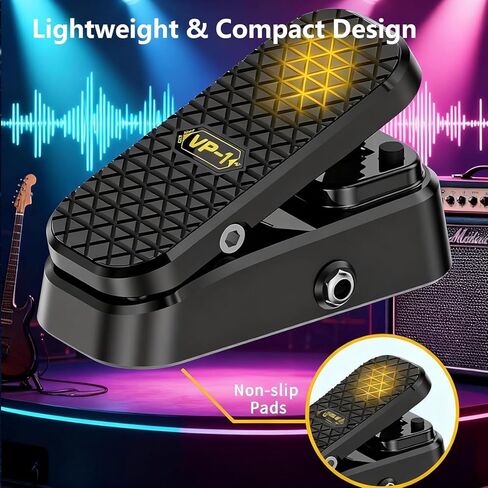 Expression/Volume Guitar Effect Pedal VP-01, Universal Expression Pedal 2 in 1 for Keyboards, MIDI Keyboards/Controllers and Supported Guitar Effects Pedals VP0200 (Black) in Saudi Arabia