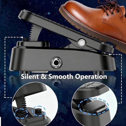 Expression/Volume Guitar Effect Pedal VP-01, Universal Expression Pedal 2 in 1 for Keyboards, MIDI Keyboards/Controllers and Supported Guitar Effects Pedals VP0200 (Black) in Kuwait