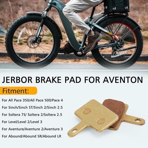 وسادات فرامل JERBOR من أجل Aventon Pace/Sinch/Soltera/Level/Aventure/ABoud، وسادة فرامل قرصية عقلية كاملة، ملحقات استبدال فرامل الدراجة الإلكترونية لأفينتون in Saudi Arabia