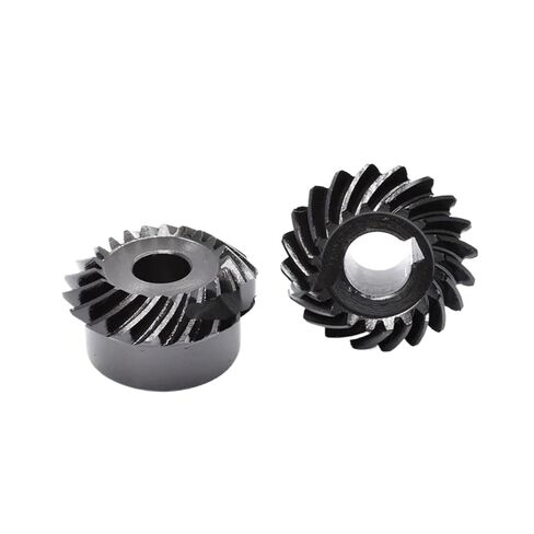 Steel Heavy Duty Motor Pinion Gear 1:1 Spiral Bevel Gear Set 2M 20 Teeth Keyway Bore 14-18mm(16mm (Keyway 5)) in Saudi Arabia