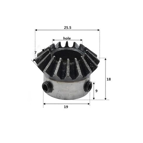 Steel Heavy Duty Motor Pinion Gear 1 pcs Bevel Gear .5M 16 Tooth Hole 6/8/10/12 Standard 45 Steel Surface Quenching Screw Fixed(16 Teeth Hole 10) in Saudi Arabia