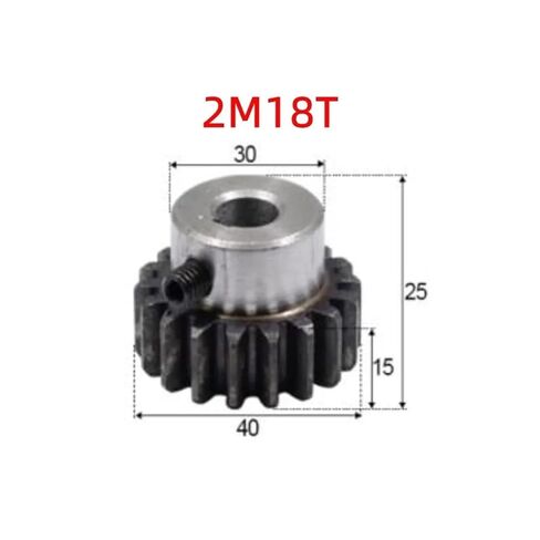 Steel Heavy Duty Motor Pinion Gear Spur Gear Rack Pinion 2M 18T 18Teeth 2Mod Bore 8/10/12/14/15/16mm Staight Teeth Positive Gear Steel CNC Transmission(10mm 4mm) in Saudi Arabia