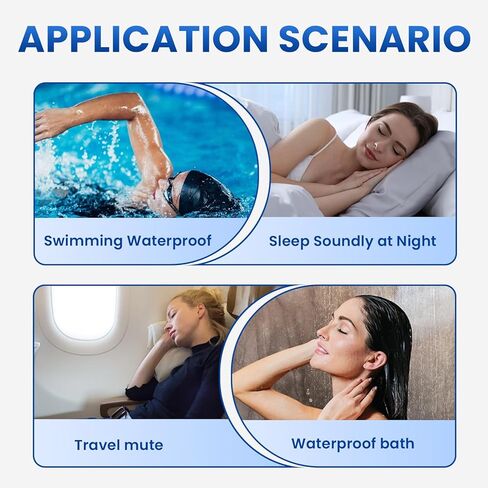 VOISEN Wax Ear Plugs,128 Pcs (64 Pairs) Silicone Ear Plugs Noise,20db NRR,28db SNR Wax Earplugs for Sleeping,Snoring, Swimming, Travel, Concerts and Studying in Kuwait